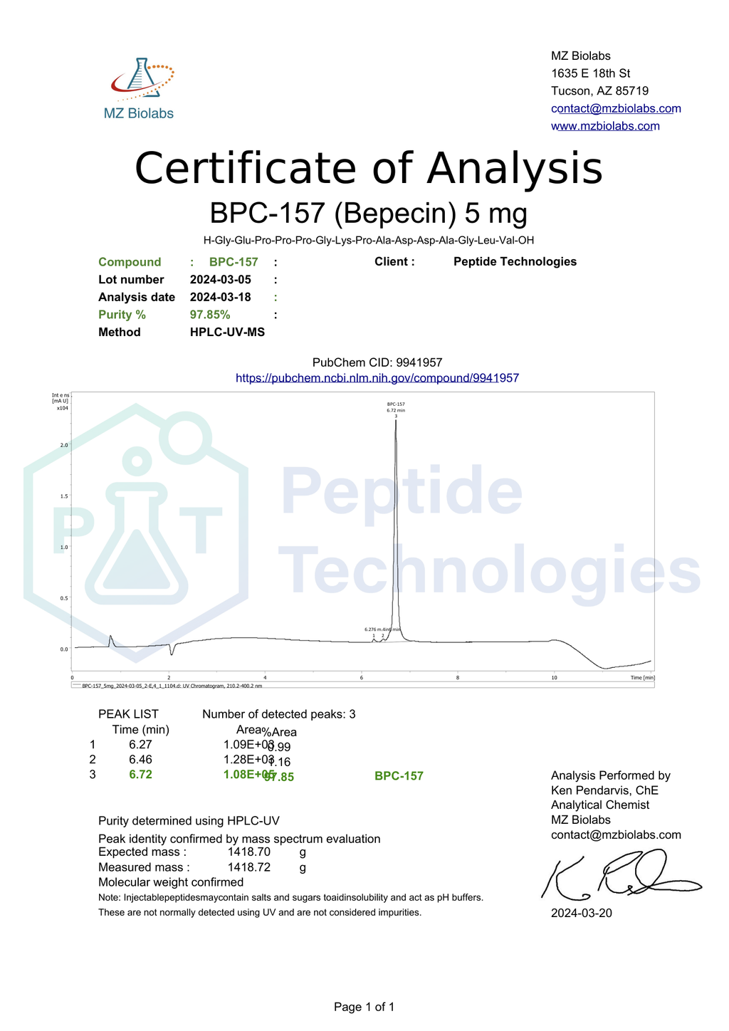 BPC-157 5mg